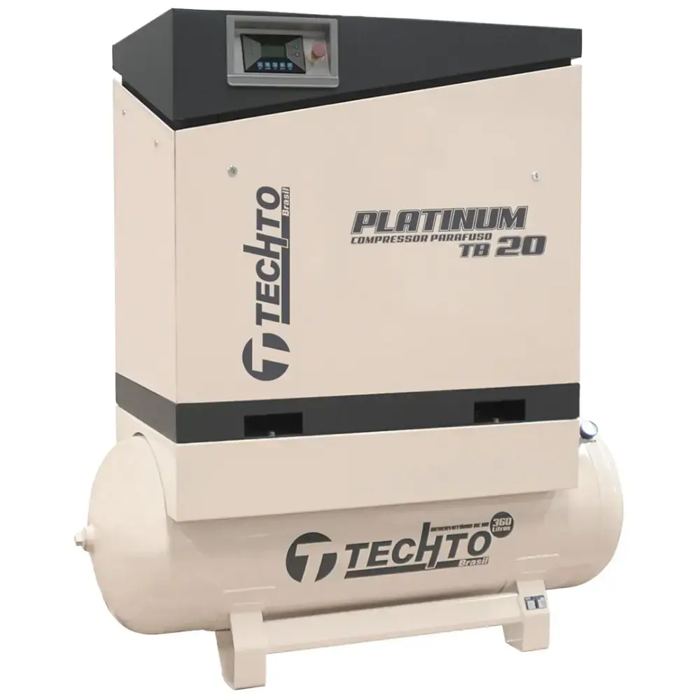 Compressor de parafuso platinum com reservatório 360L 8BAR 220V TB20 techto — fotografia de referência