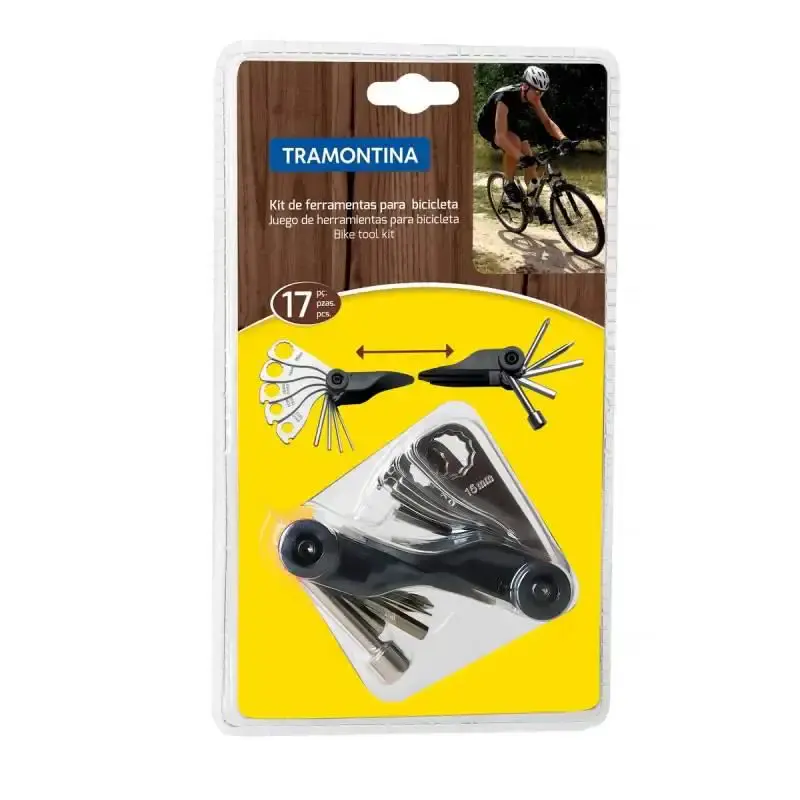 Kit de ferramentas para ciclistas bike bicicletas com 17 peças Tramontina — fotografia 4