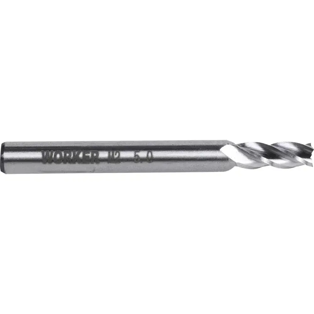 Fresa de topo reto aço rápido 5MM haste 6MM Worker — fotografia 6