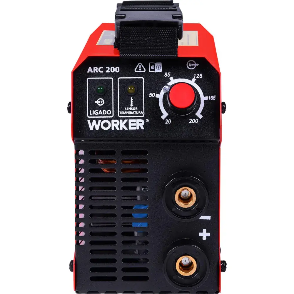 Inversor para solda arc 200A monofasico 220V Worker — fotografia 3