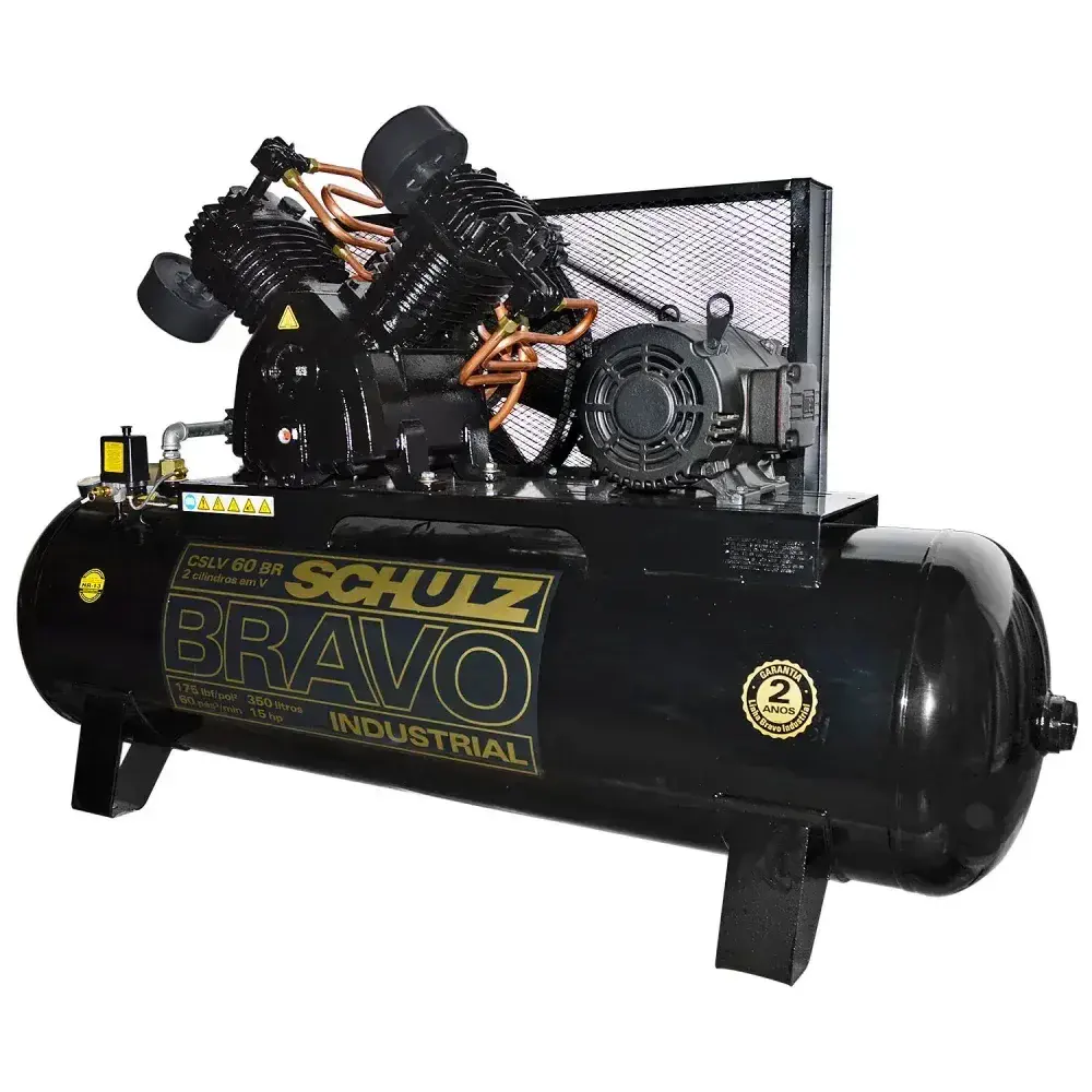 Compressor de ar 60 pés 350L bravo cslv 220/380V Schulz — fotografia 6