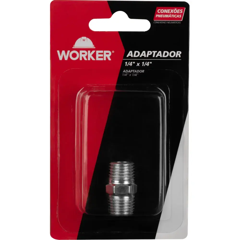 Adaptador 1/4(MACHO) x 1/4(MACHO) 1 peça Worker — fotografia 7