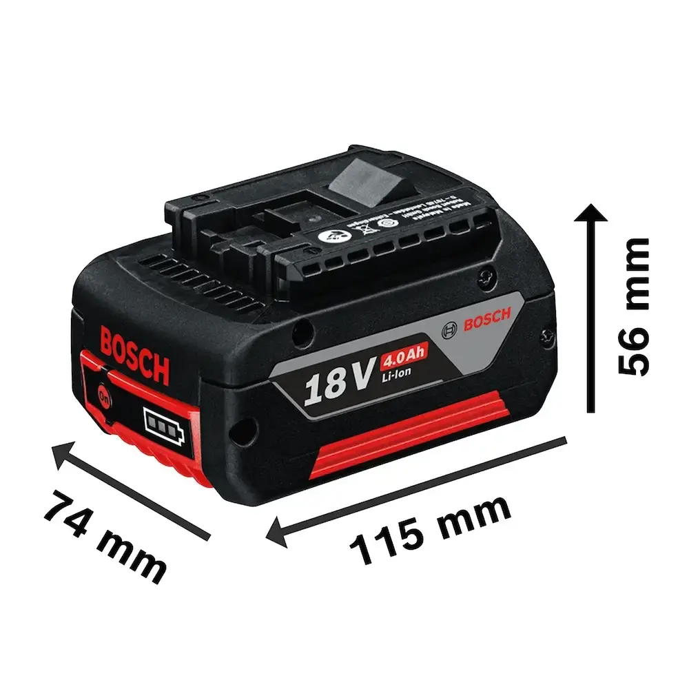 Kit 2 baterias 18V 4.0AH e 1 carregador bivolt 1600A02RM8000 Bosch — fotografia 9