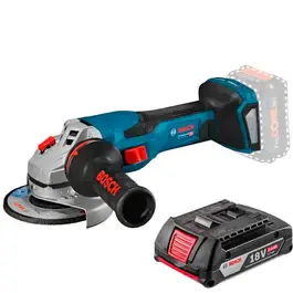 Esmerilhadeira angular 5 pol brushless com bateria 2,0 ah GWS18V-15 p Bosch — fotografia 2