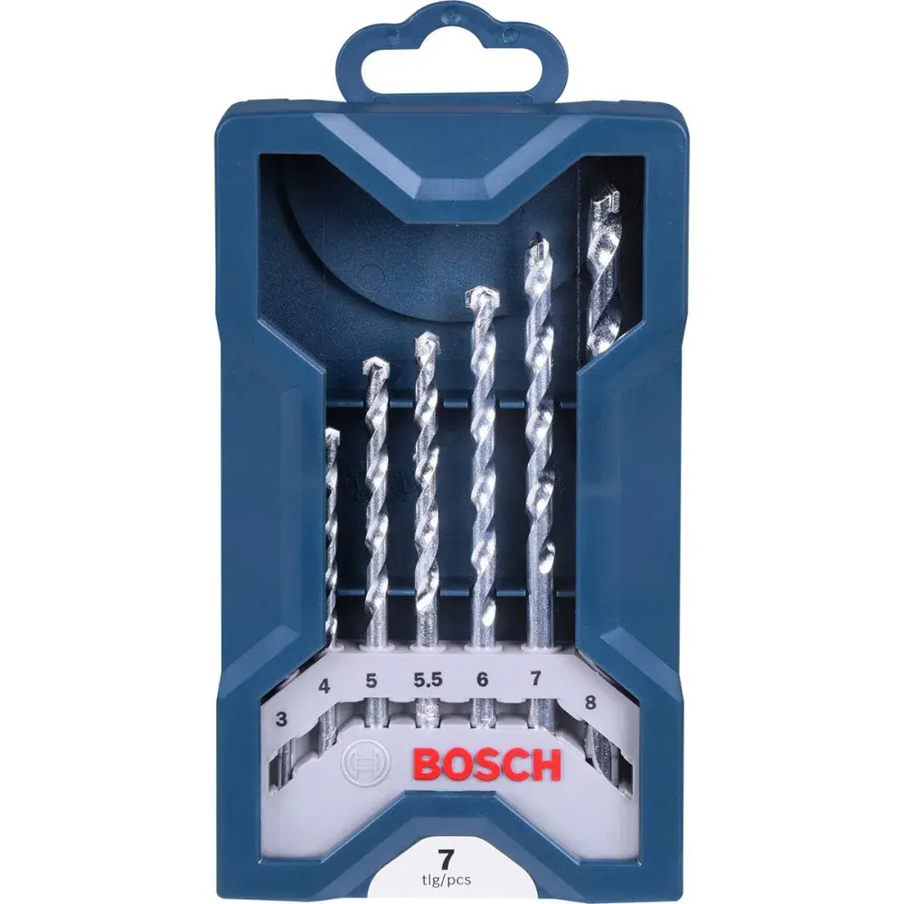 Jogo de brocas para concreto mini x-line 3-8MM com 7 peç Bosch — fotografia de referência
