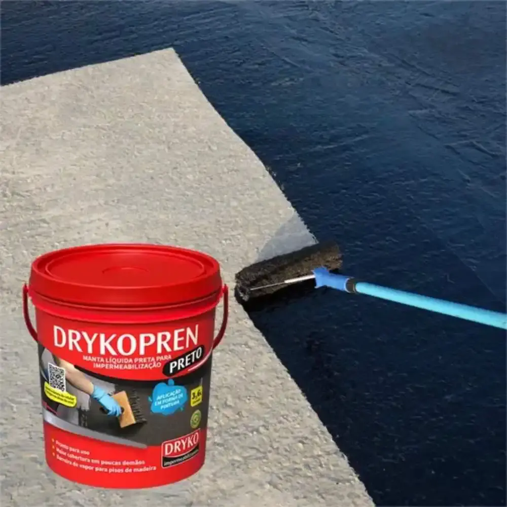 Manta líquida asfáltica drykopren 3,6 litros preto Dryko — fotografia 3