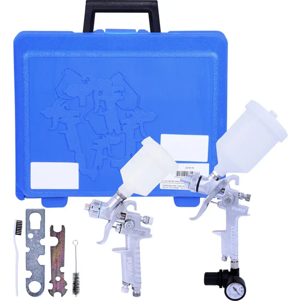 Kit pistolas de pintura gravidade 1,2-1,4MM 35-70PSI Puma