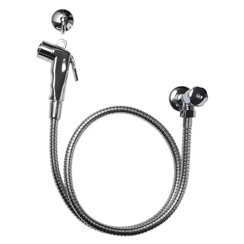 Ducha higiênica flexível com registro cromada 1,20M 1/2 Liege — fotografia 2
