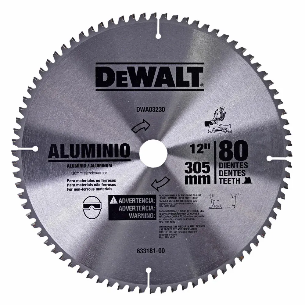 Disco de serra esquadria 12 305MM para alumínio DWA03230 Dewalt