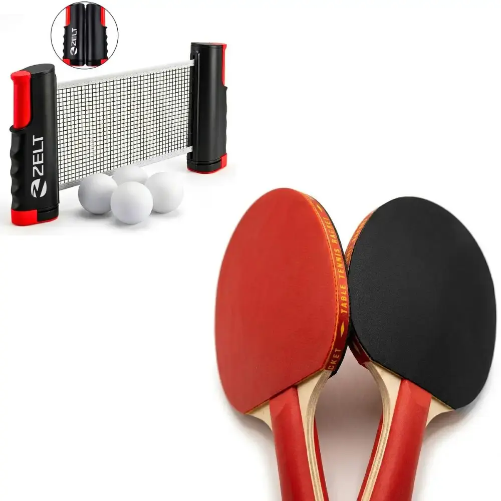 Mesa Dobrável em Alumínio Vira Maleta Camping 120cm x 60cm com Kit Ping Pong ZELT — fotografia 7