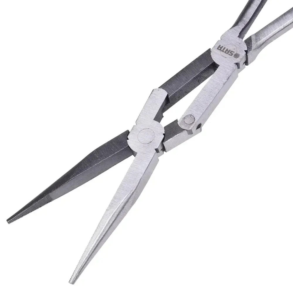 Alicate bico meia cana extra longo reto 34 cm ST70711ST Sata — fotografia 10