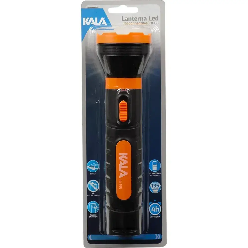 Lanterna led recarregável 3W 4V 900MAH bivolt Kala — fotografia 12