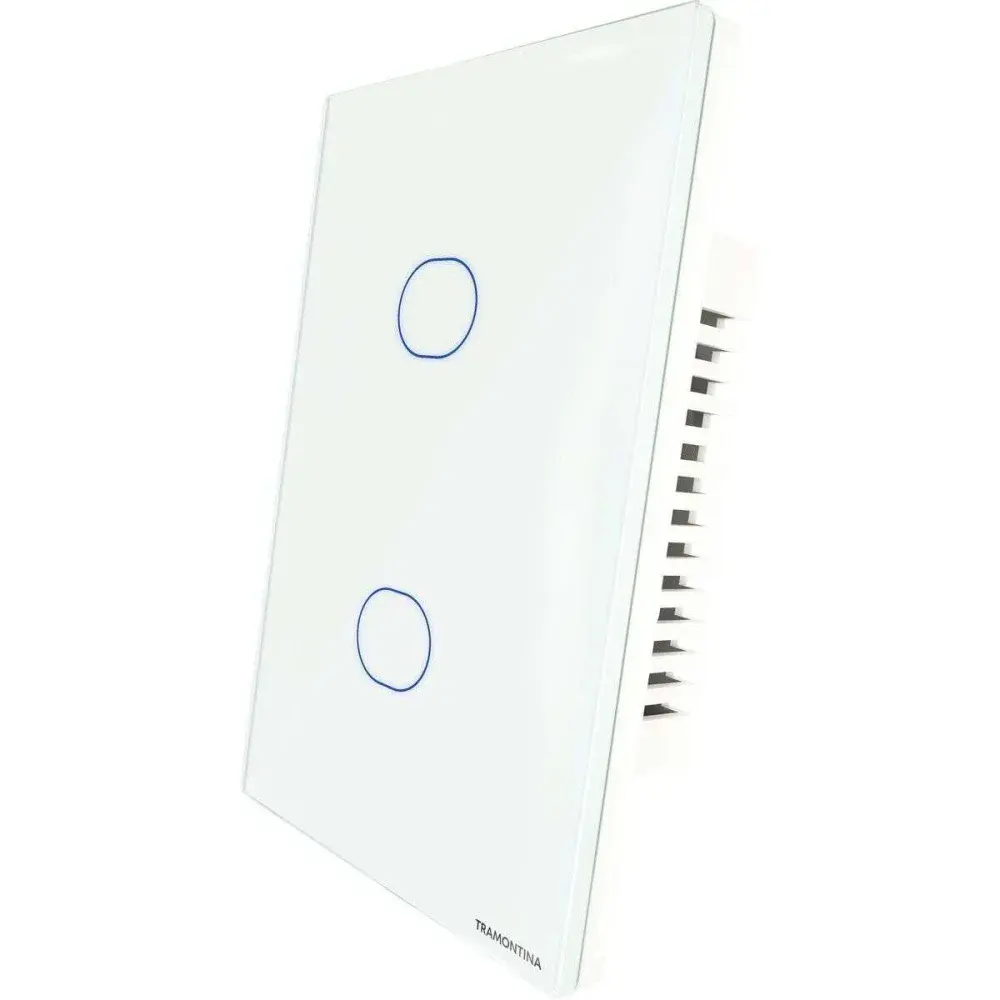 Interruptor touch smart branco com 2 canais Tramontina