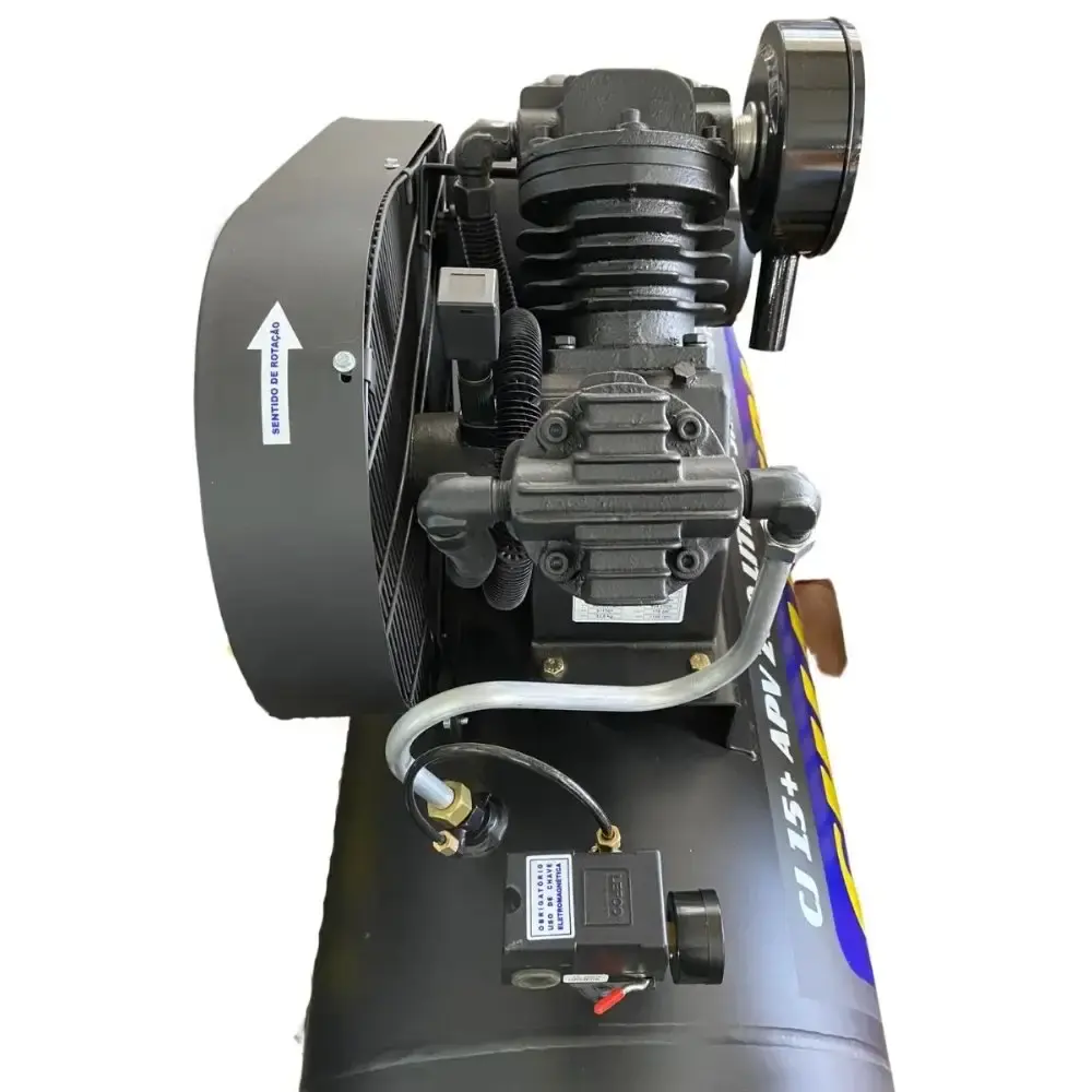 Compressor de ar 20 pés 5HP 250 litros 2 pistões mono 220/440V Chiaperini — fotografia 3