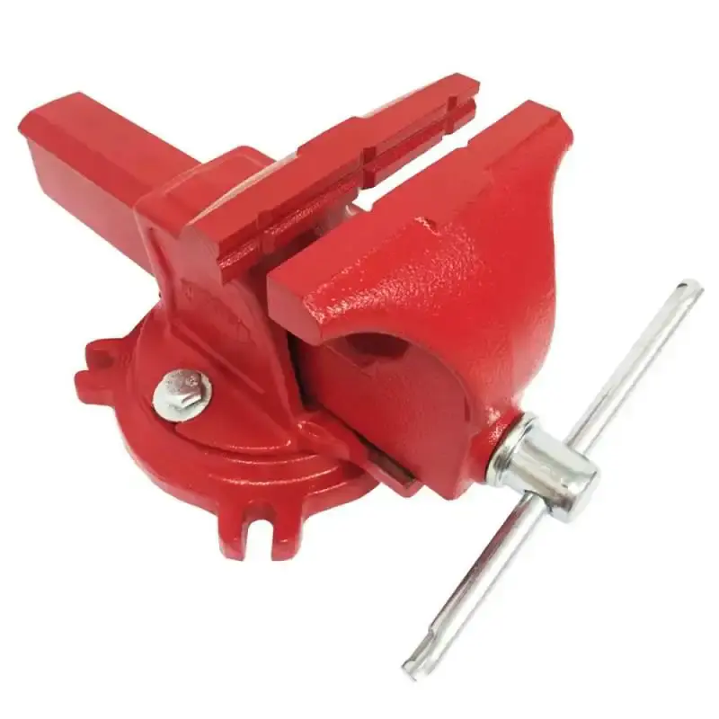 Morsa / torno de bancada n° 5 com base giratória e mordente fixo Metalsul