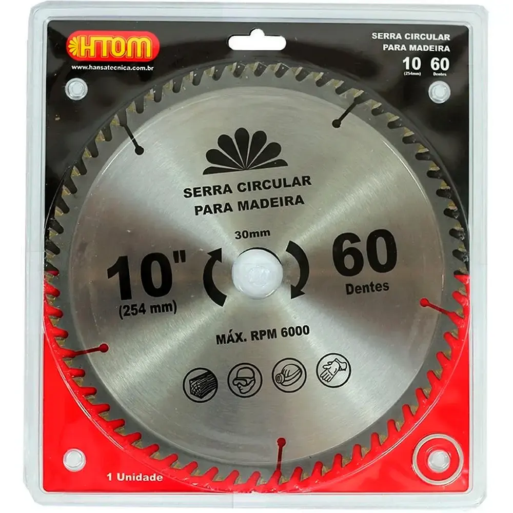 Serra Circular Widea 10 Polegadas 250 x 30 Milímetros 48 Dentes HT — fotografia de referência
