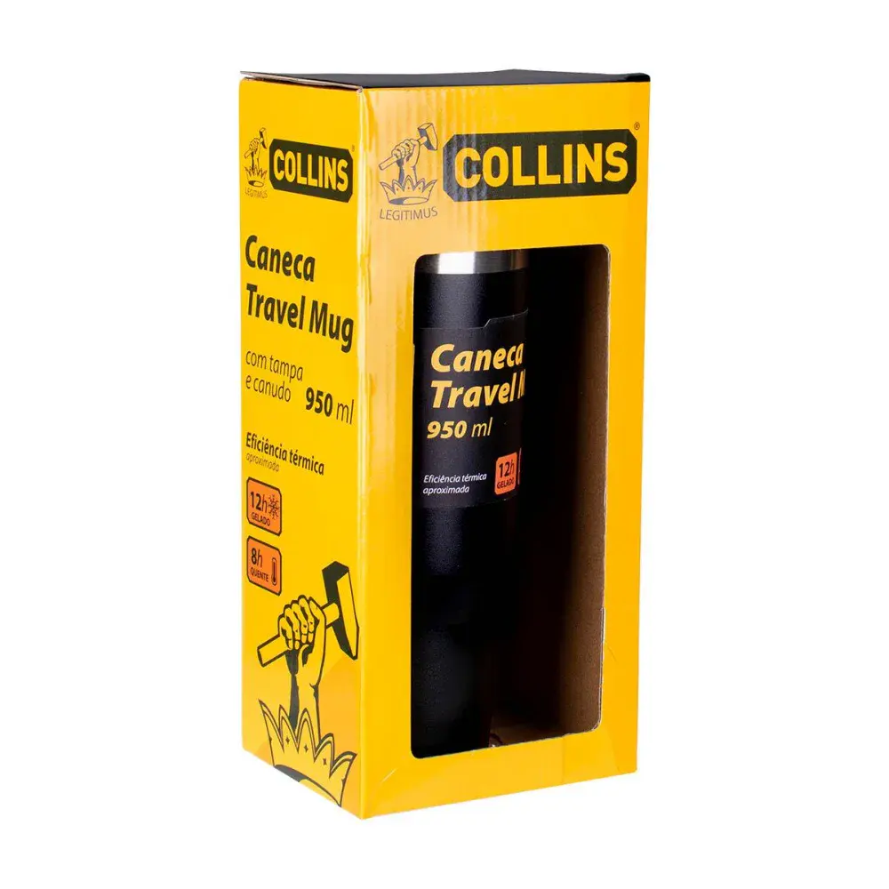 Caneca travel mug 950ML inox Collins — fotografia 2