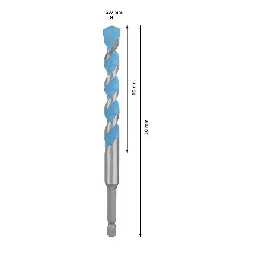Broca HEX-9 12X90X150 multiconstruction Bosch — fotografia 9