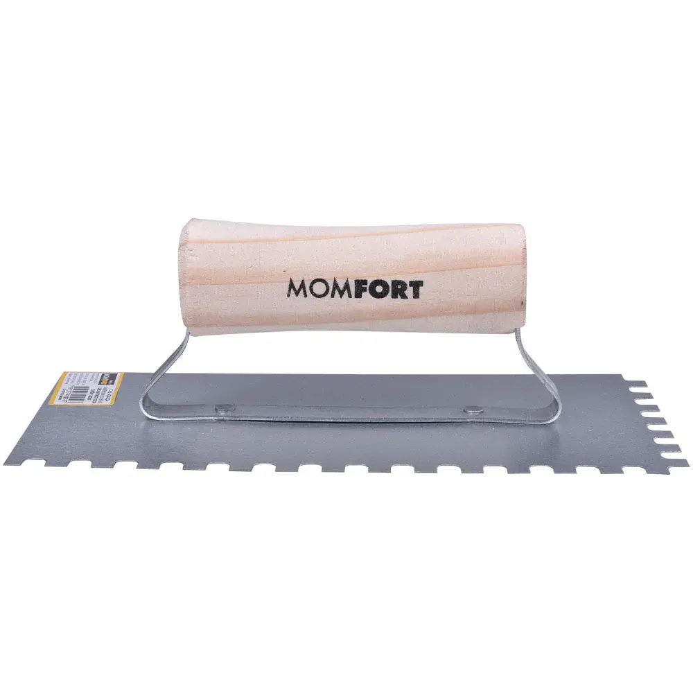 Desempenadeira de aço dentada 12×24 cm 404004 Momfort — fotografia 3