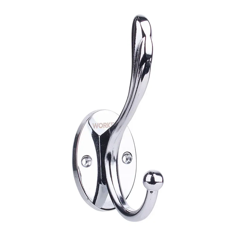 Gancho de parede duplo alumínio - cor cromo Worker — fotografia 2