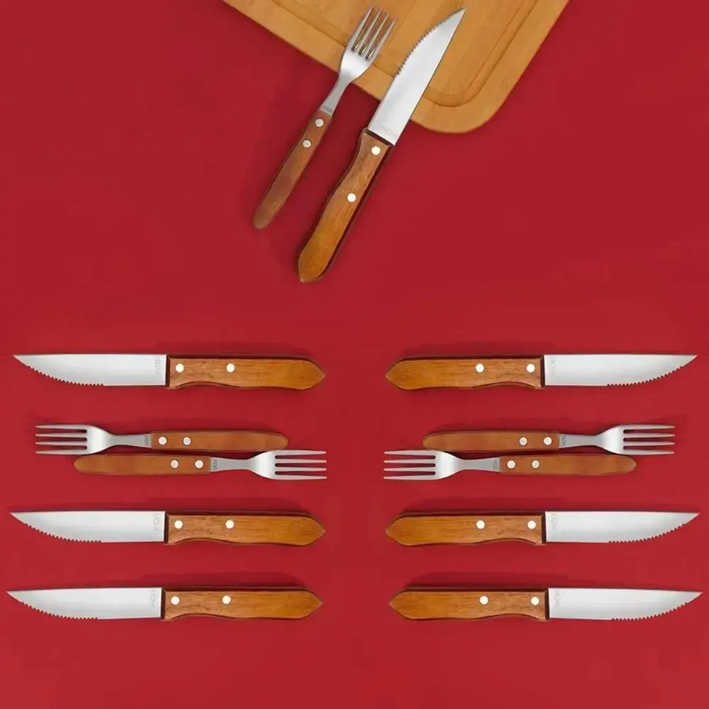 Conjunto para churrasco garfo e faca com 12 peças Mor — fotografia 6