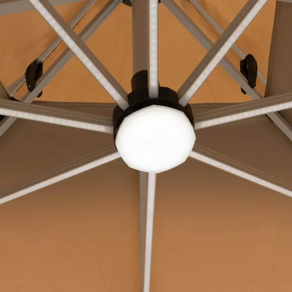 Ombrelone lateral com led 3X3 Kala — fotografia 3