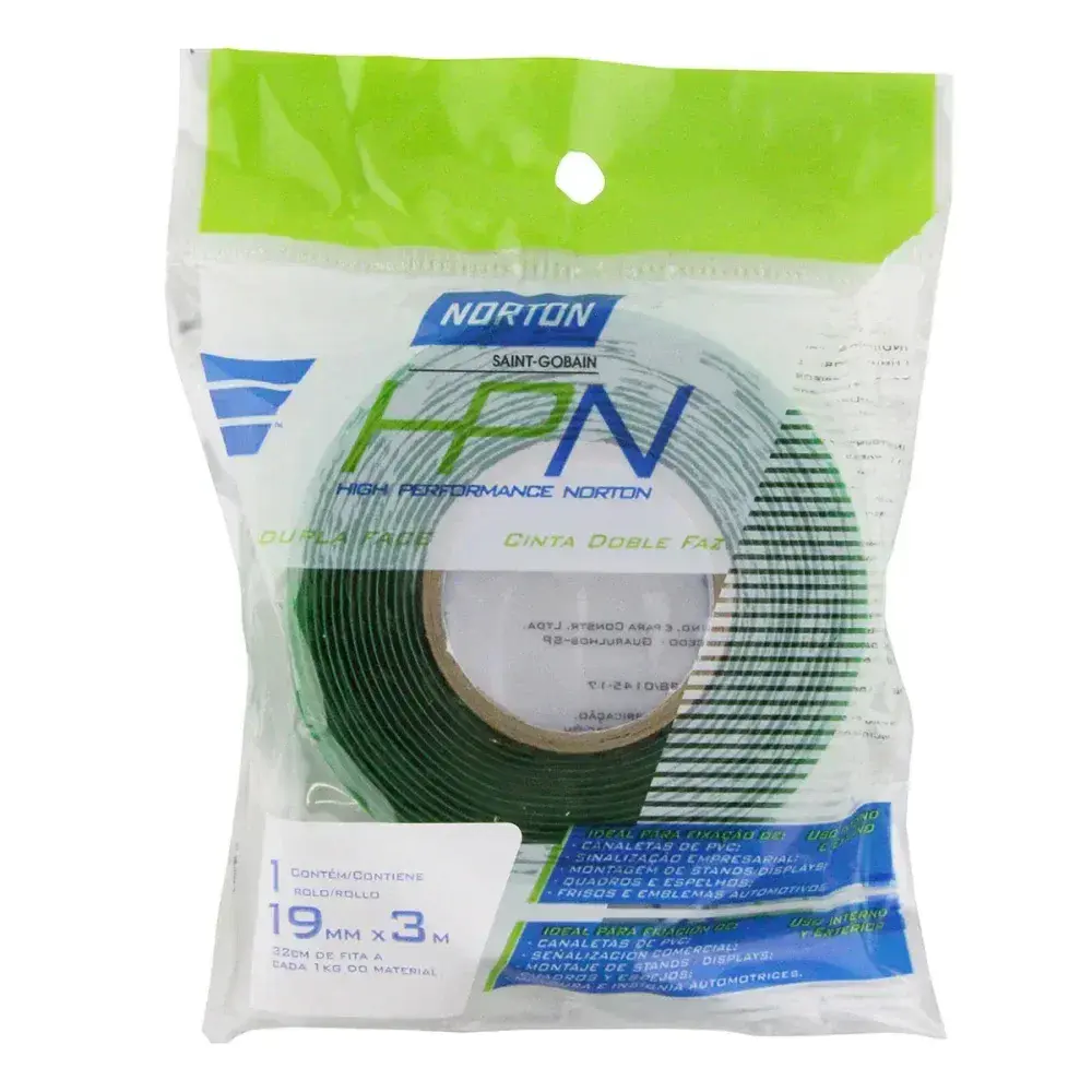 Fita dupla face multiuso hpn transparente 19MMX3M Norton — fotografia 8