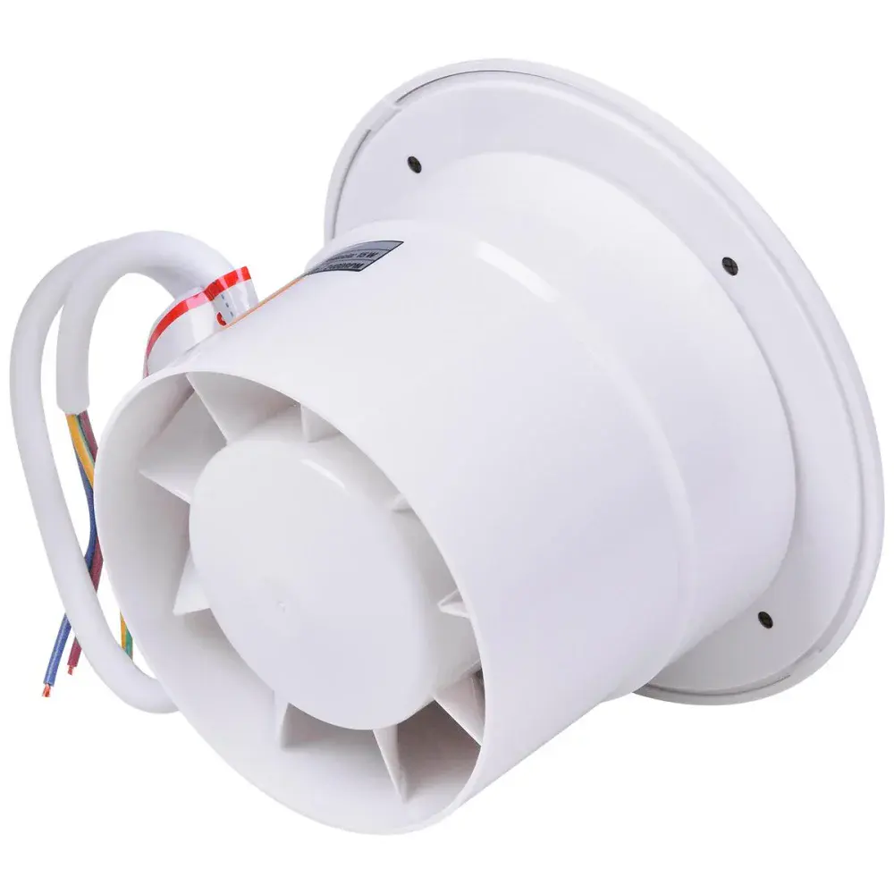 Exaustor para banheiro redondo 100MM 127V branco Liege — fotografia 3