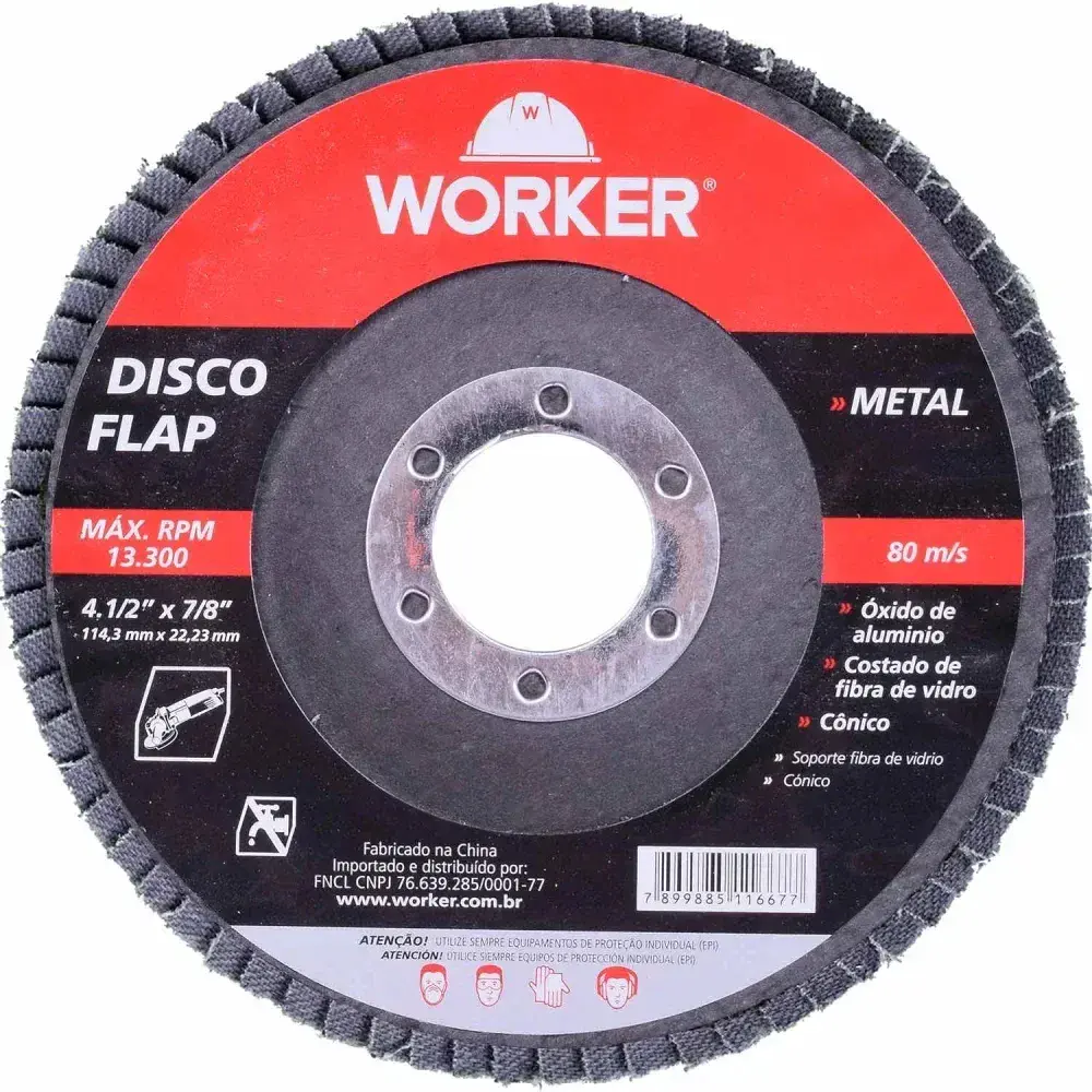 Disco flap curvo para metal 4.1/2 G40 Worker — fotografia 4