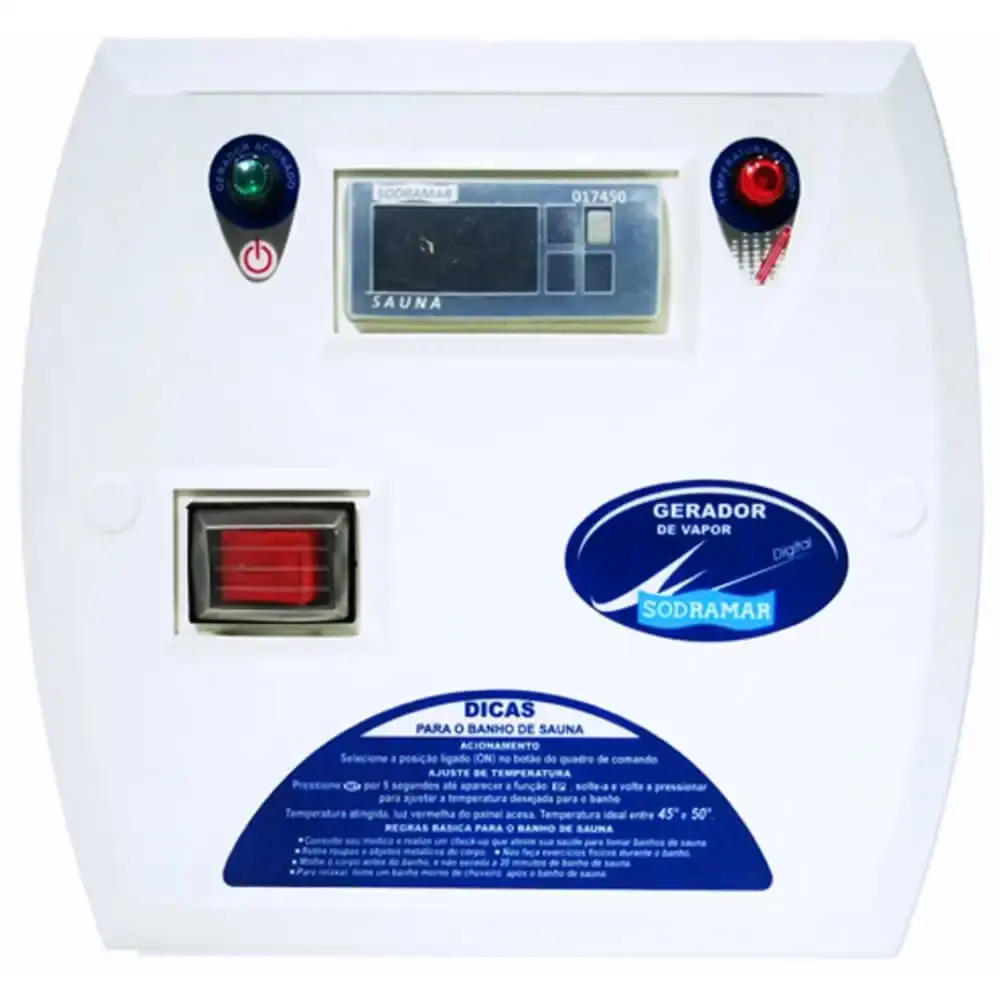 Comando digital para sauna à vapor compact line inox de 6 a 27 KW 018365 Sodramar — fotografia de referência
