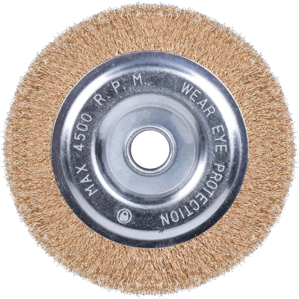 Escova circular em aço latonado 6 152,4MM 6.000RPM Worker