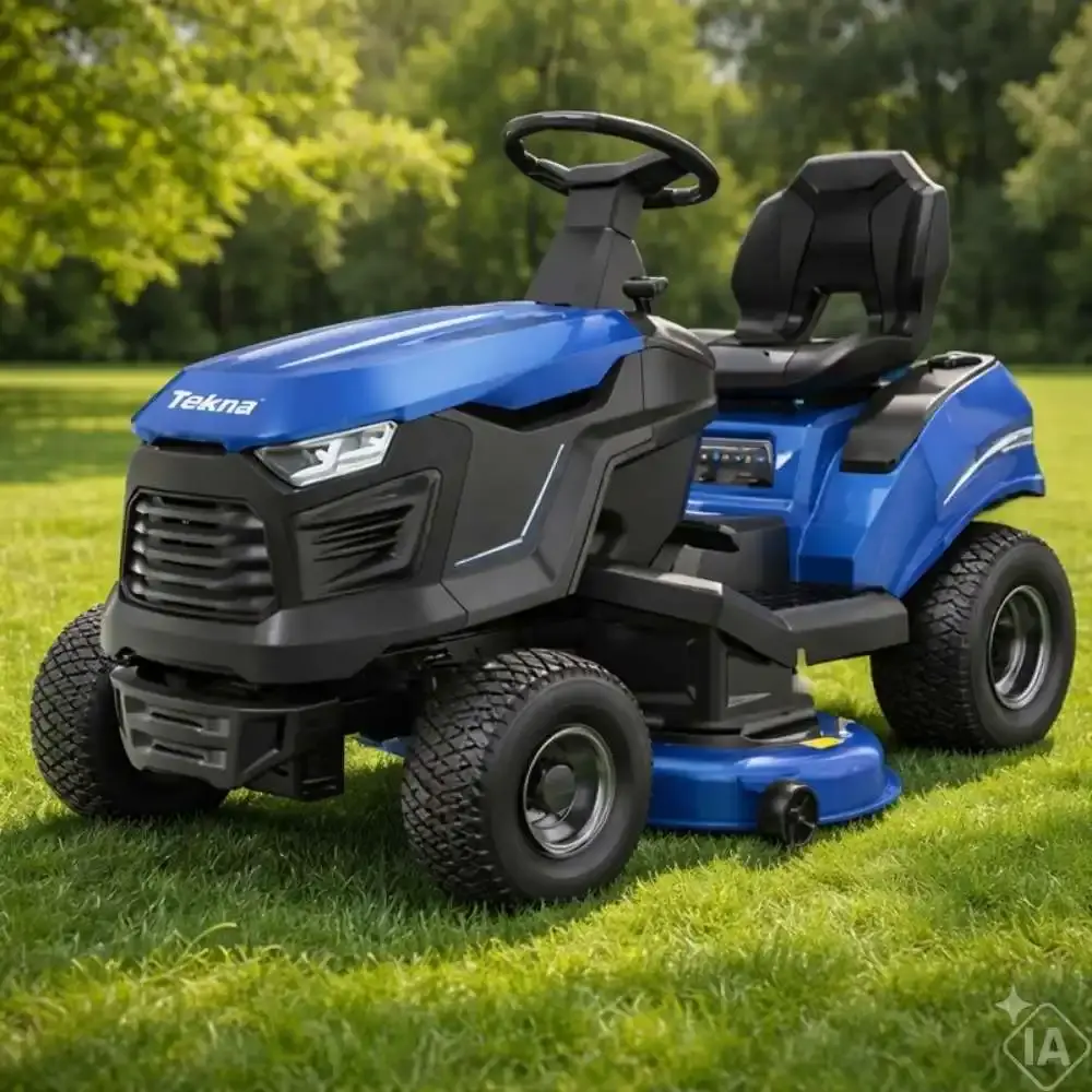 Trator cortador de grama dirigível a gasolina 17 HP partida elétrica corte 98 CM TCG38-17M2 Tekna — fotografia 5