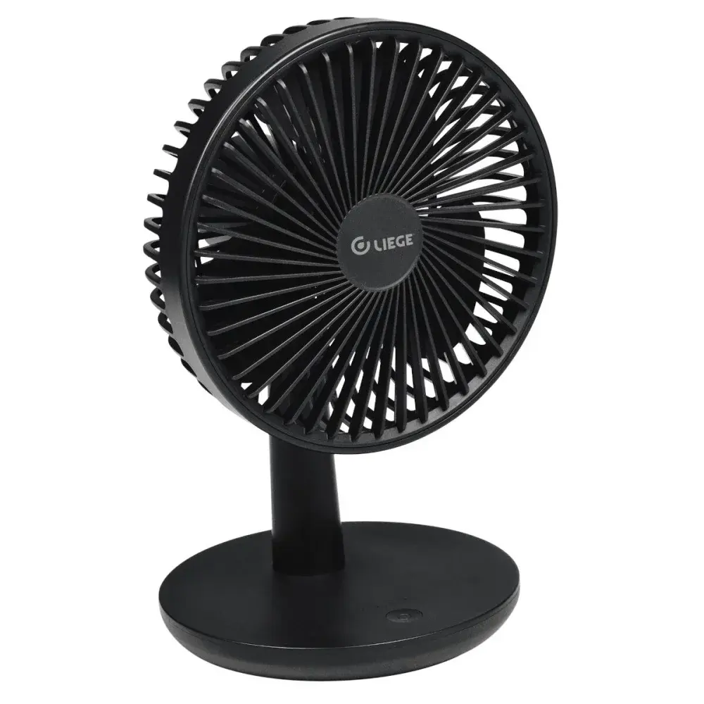 Ventilador de mesa portátil 5W preto Liege — fotografia de referência