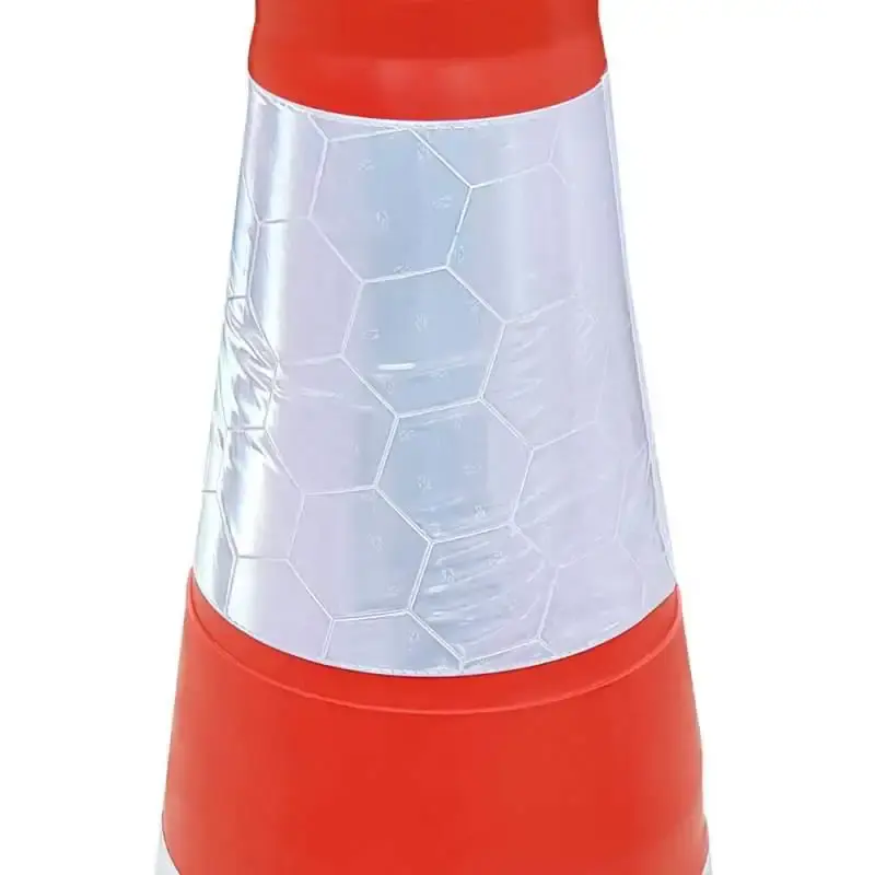 Sinalizador cônico 75CM laranja e branco 700.00503 Plastcor — fotografia 3