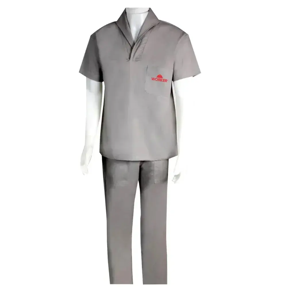 Conjunto uniforme industrial cinza grande Worker — fotografia 2