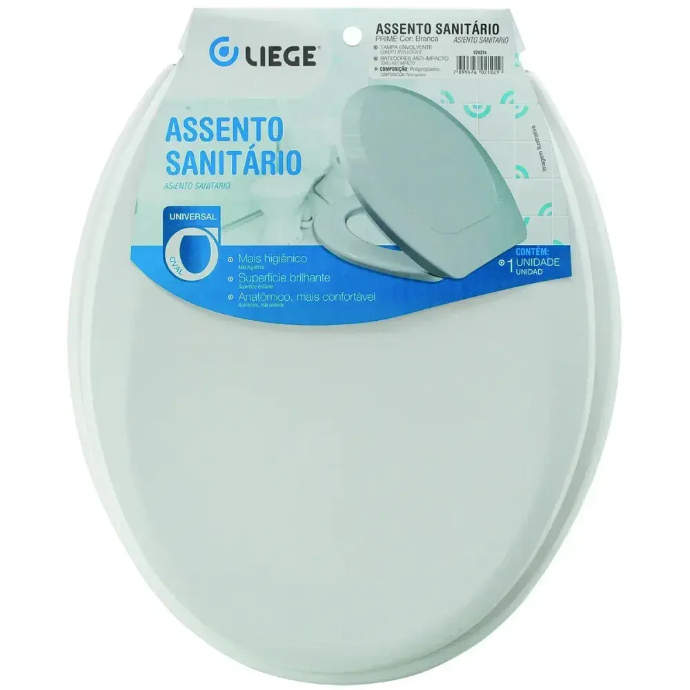 Assento sanitário Liege prime universal cinza — fotografia 6
