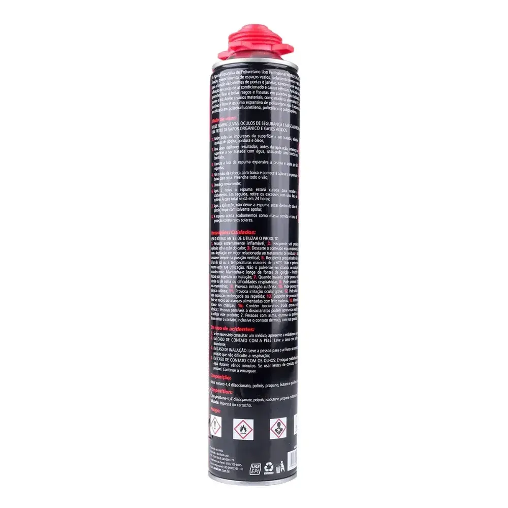 Espuma poliuretano para pistola 750ML 700G Worker — fotografia 5