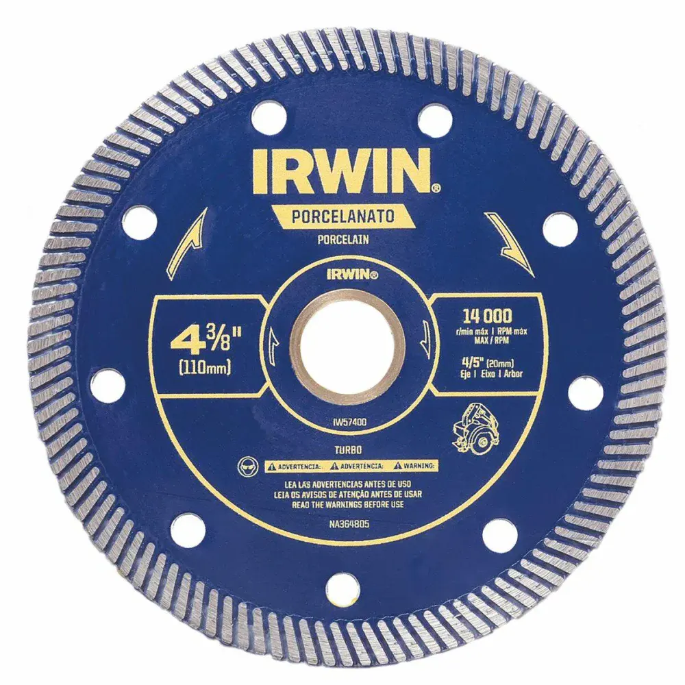 Disco diamantado porcelanato 110MM da Irwin