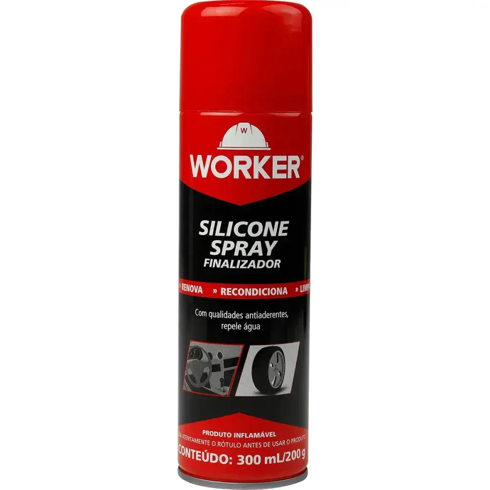 Silicone spray finalizador com anticorrosivo 300ML Worker — fotografia 4