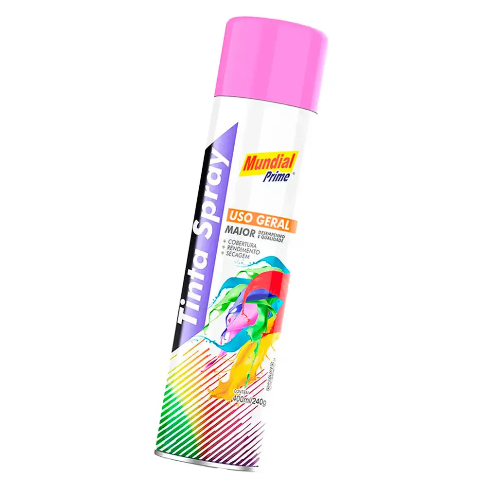 Tinta spray 400ML rosa 02 uni mundial prime — fotografia 5