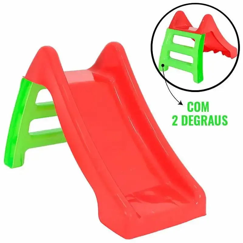 Escorregador infantil de brinquedo com 2 degraus BEL