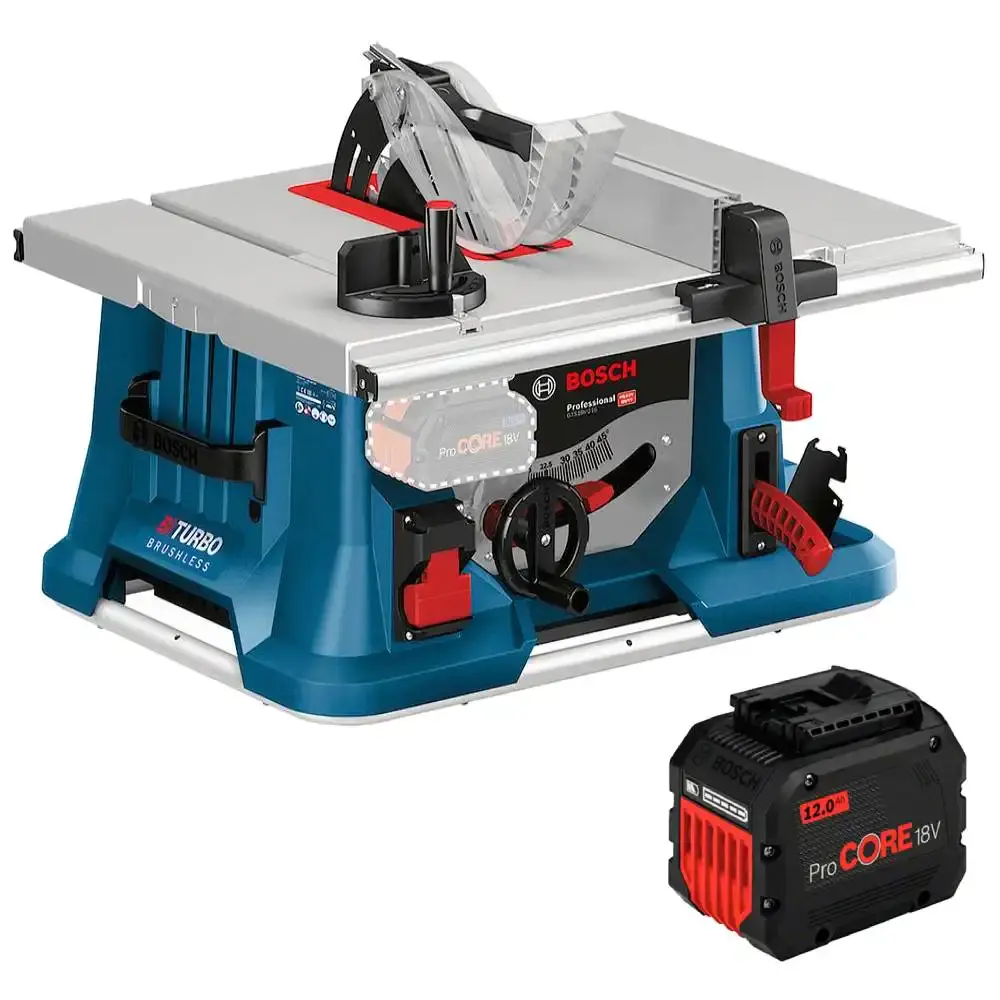 Serra circular de mesa 8 POL GTS 18V-216 Bosch bateria 12AH 18V Bosch