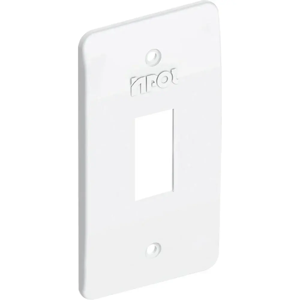 Placa de interruptor 1 posto vertical 1 pvc branca Inpol