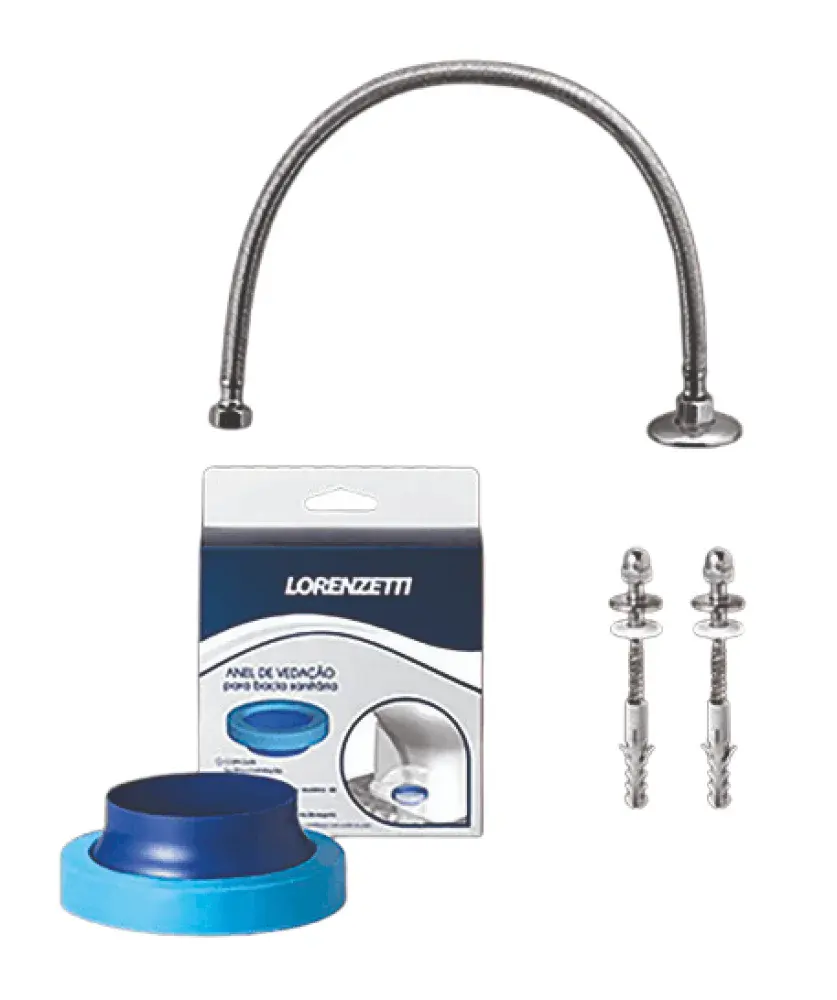 Kit bacia e caixa acoplada square dual flush 3/6L completo lorenzetti Lorenzetti Duchas — fotografia 3