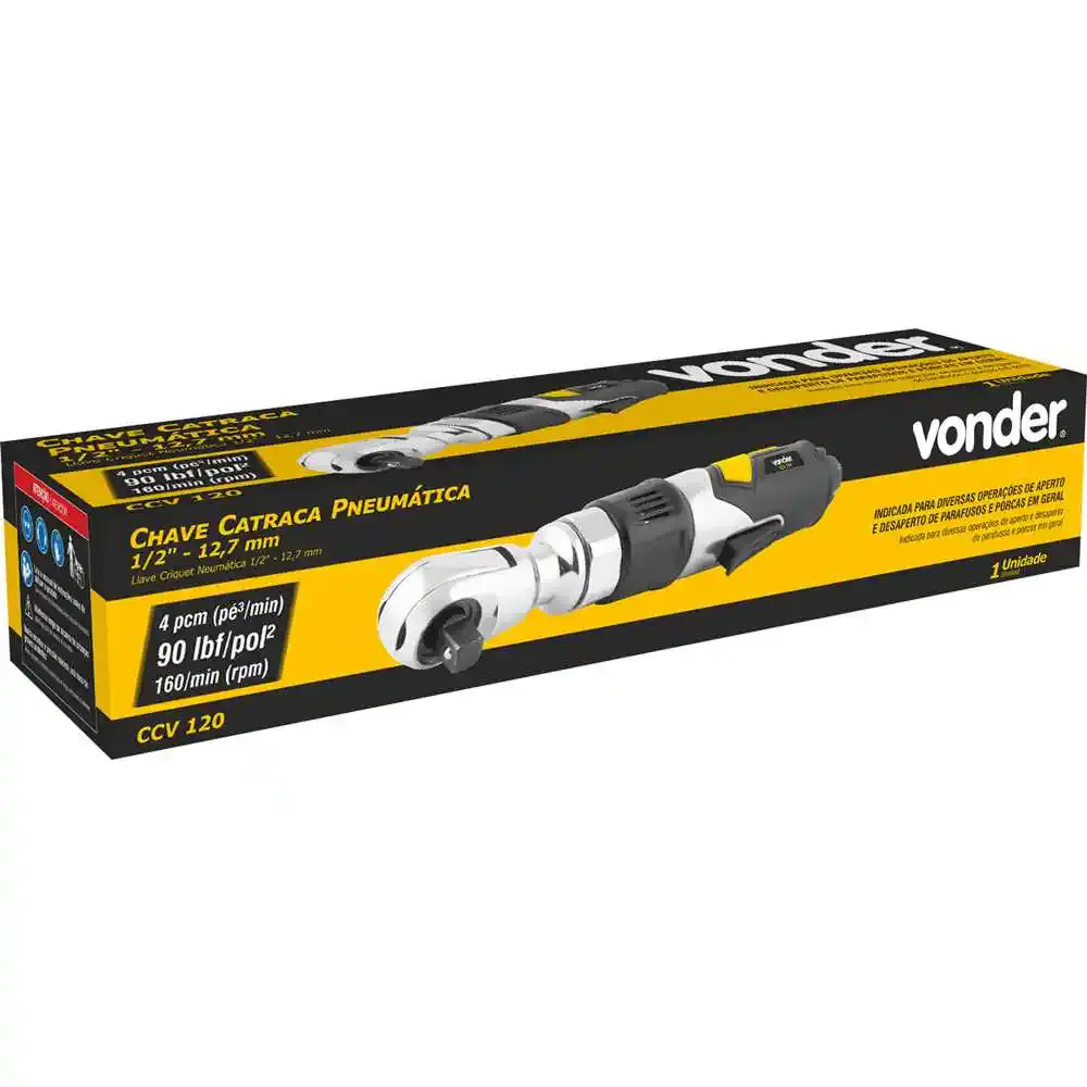 Chave catraca pneumática 68 nm 1/2 POL CCV 120 Vonder — fotografia 3