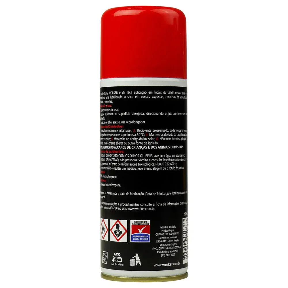 Grafite spray aerosol 218ML/130G 47597 Worker — fotografia 4