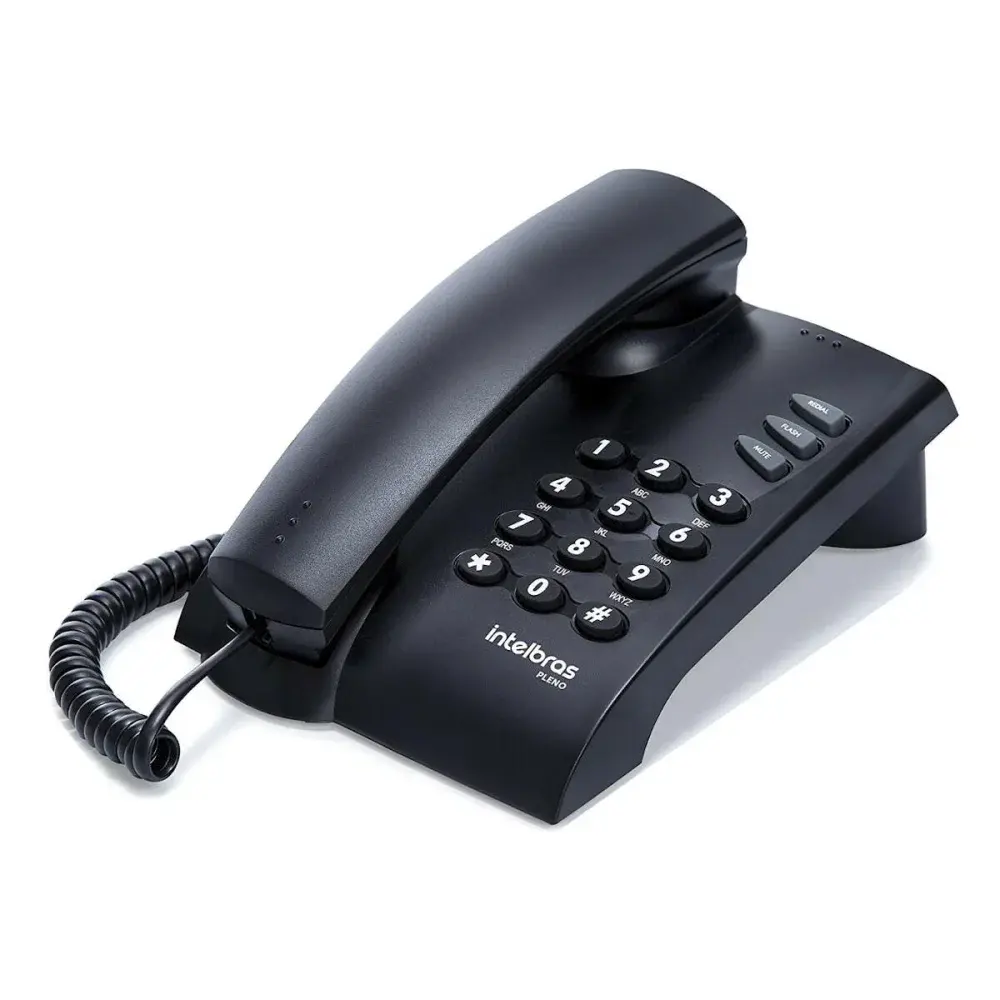 Telefone mesa pleno preto Intelbras