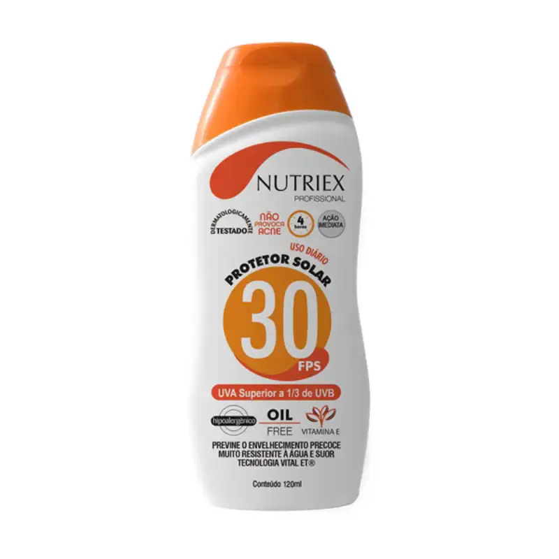 Protetor solar 30 fps 120ML bisnaga Nutriex