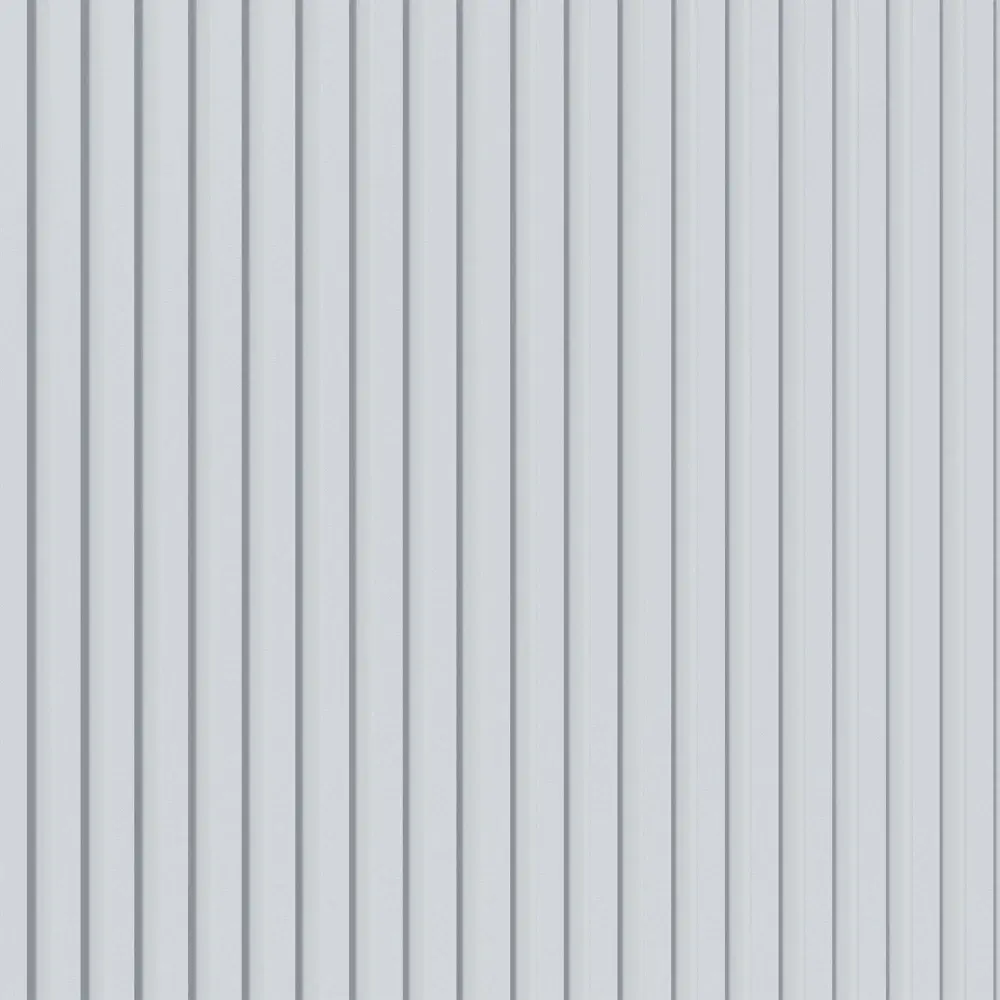 Painel ripado curvo autocolante 10CMX1CMX2,5M branco meu rodapé
