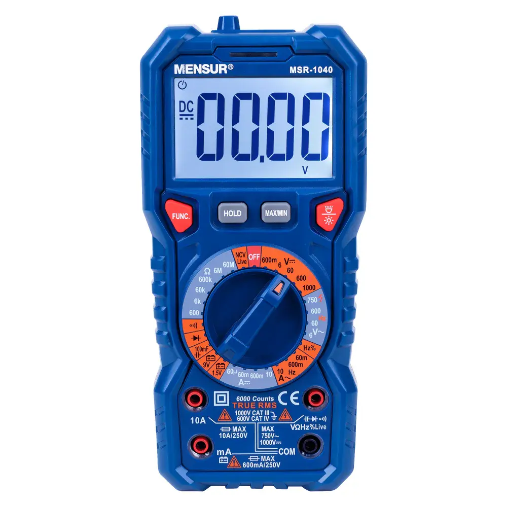 Multímetro digital MSR-1040 da Mensur